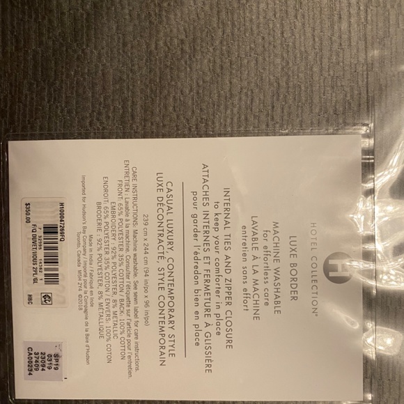 Brand new queen duvet set by Hotel Collection - Picture 2 of 2